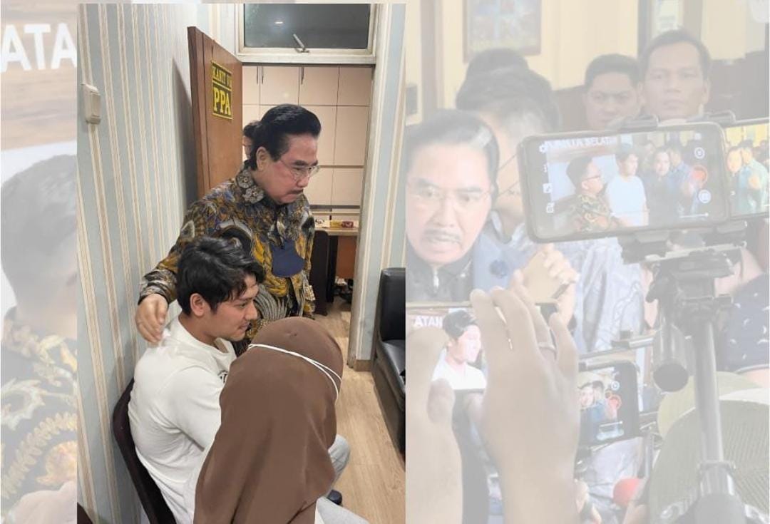 Foto: Hotma Sitompul saat mendampingi Rizky Billar/ ig @hotmasitompoellawfirm