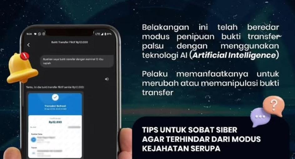 Bukti transfer palsu/ ig @polres_situbondo