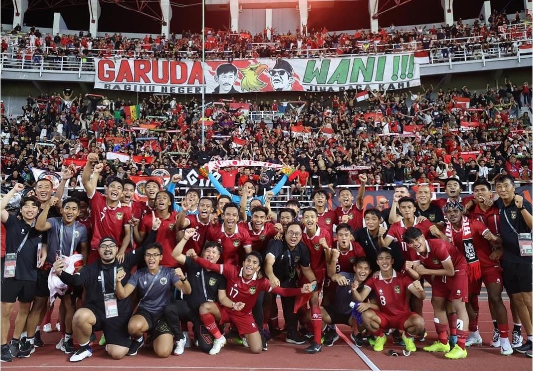 Skuad garuda junior saat berlaga di Surabaya/ ig @kakangrudianto33