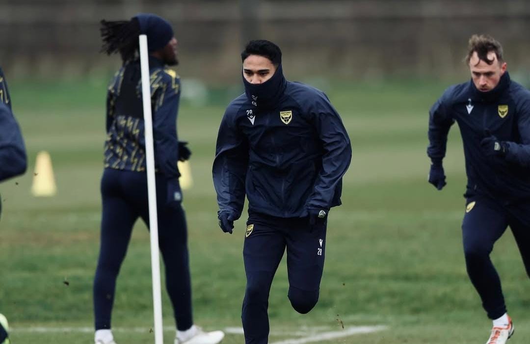 Marselino Ferdinan saat berlatih bersama Oxford/ ig @marselinoferdinan10