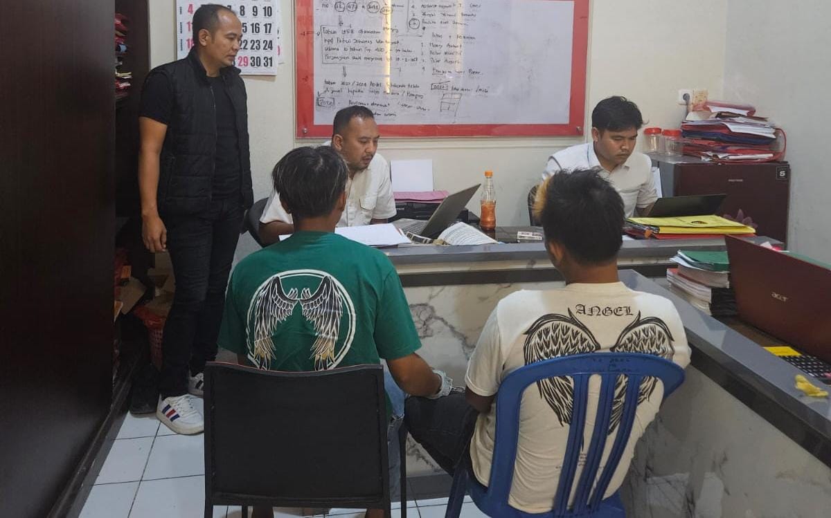 Dua tersangka pengeroyokan yang diamankan/ doc Khoirul Rizal