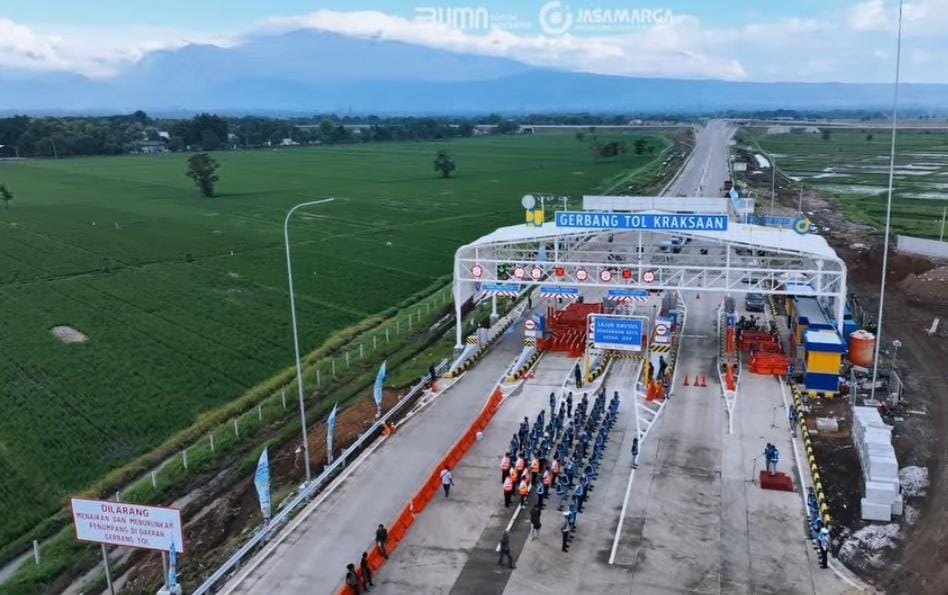 Gerbang tol Kraksaan dari atas ketinggian/ doc ig resmi Official Jasamarga Probolinggo Banyuwangi