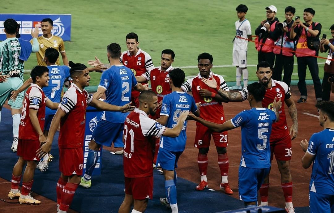 Para pemain Persib saat disambut sebagai juara Liga 1/ ig @persib