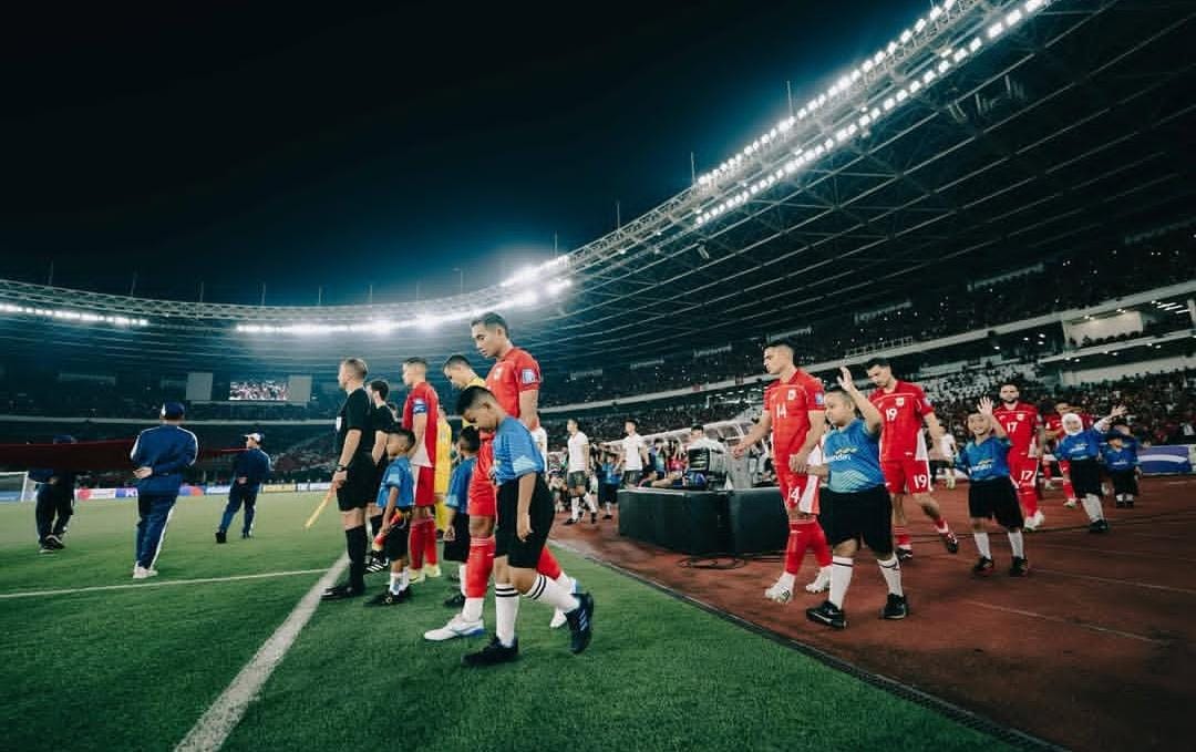 Pemain timnas saat hendak memulai laga/ ig resmi @rizkiridhoramadhani