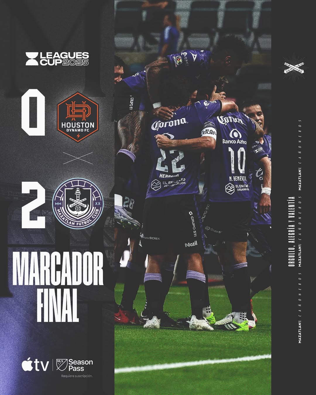 Mazatlan berhasil takhlukkan Houston di Leagues Cup 2025.