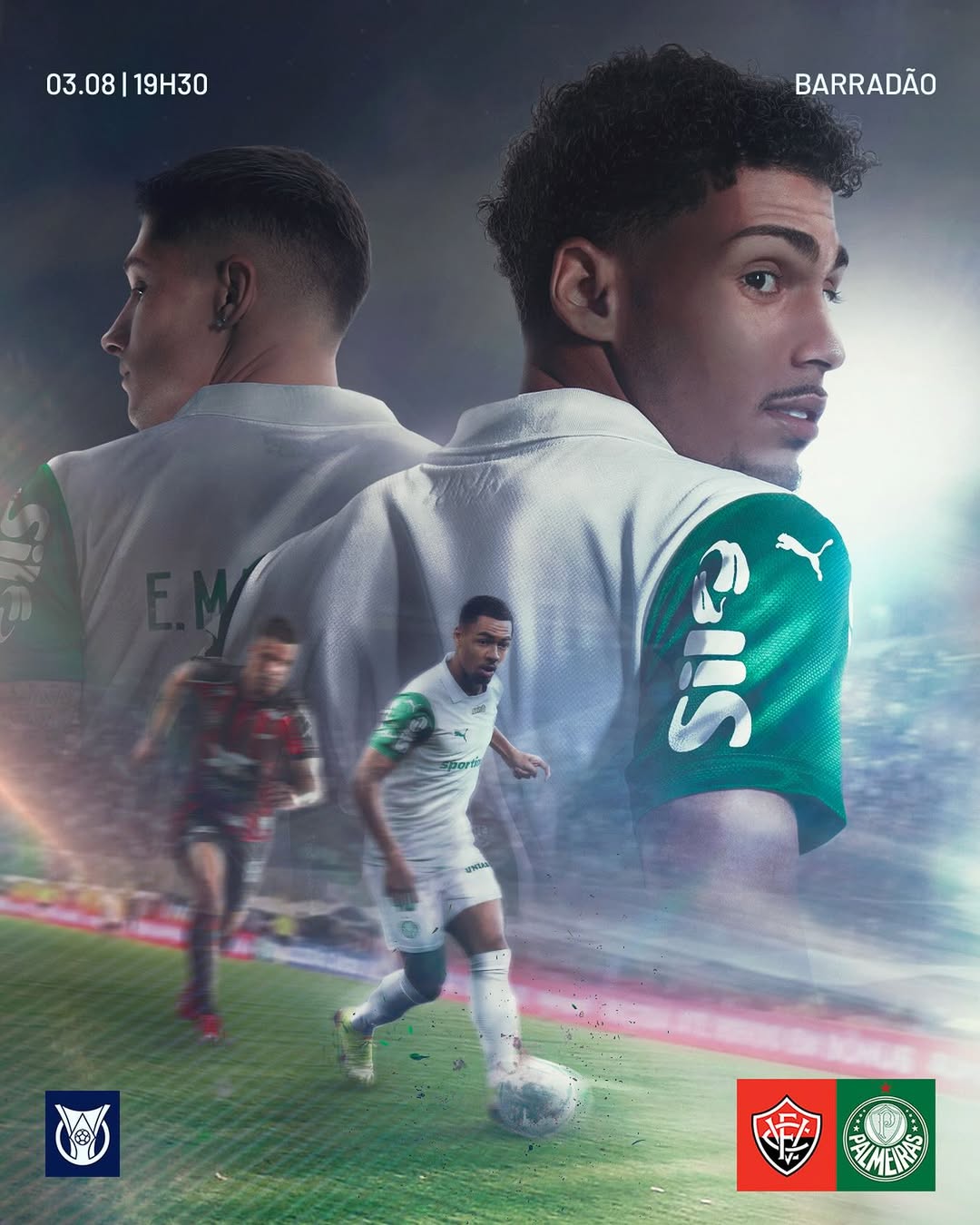 Prediksi skor Vitoria vs Palmeiras di Serie A Brasil 2025.