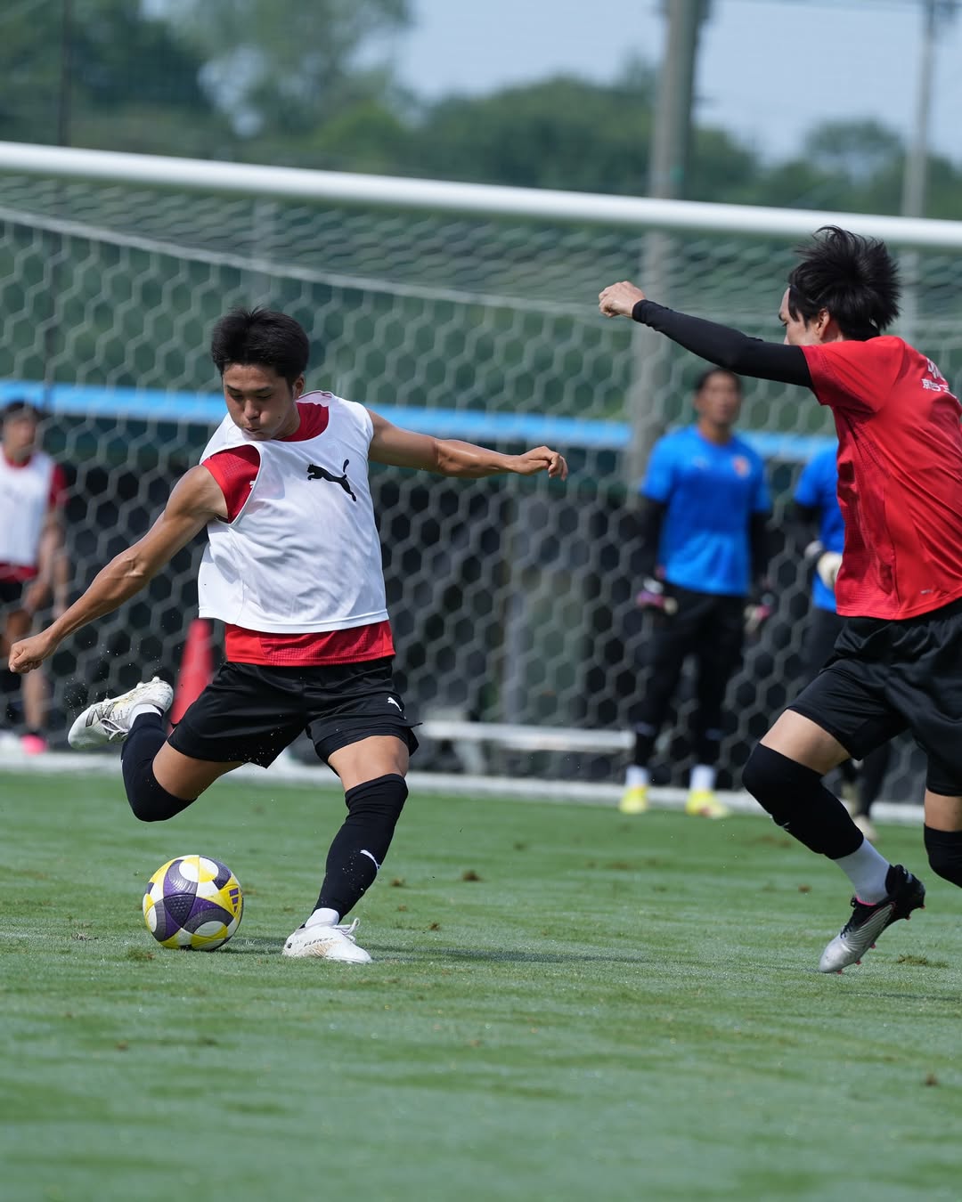 Sesi latiha Kyota Sanga jelang laga menghadapi Nagoya di J1 League 2025.