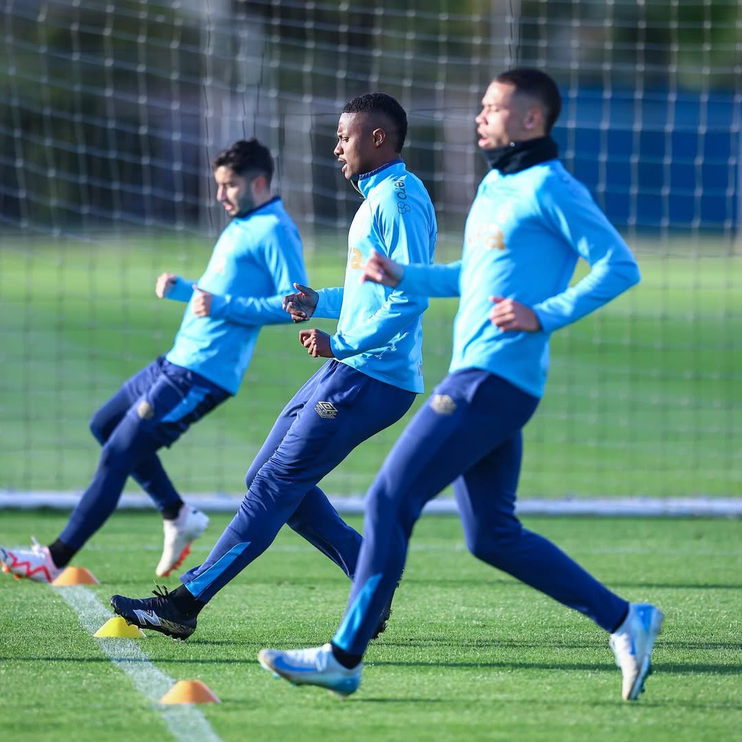 Sesi latihan Gremio jelang laga menghadapi Sport Recife di pekan ke-19 Serie A Brasil 2025.