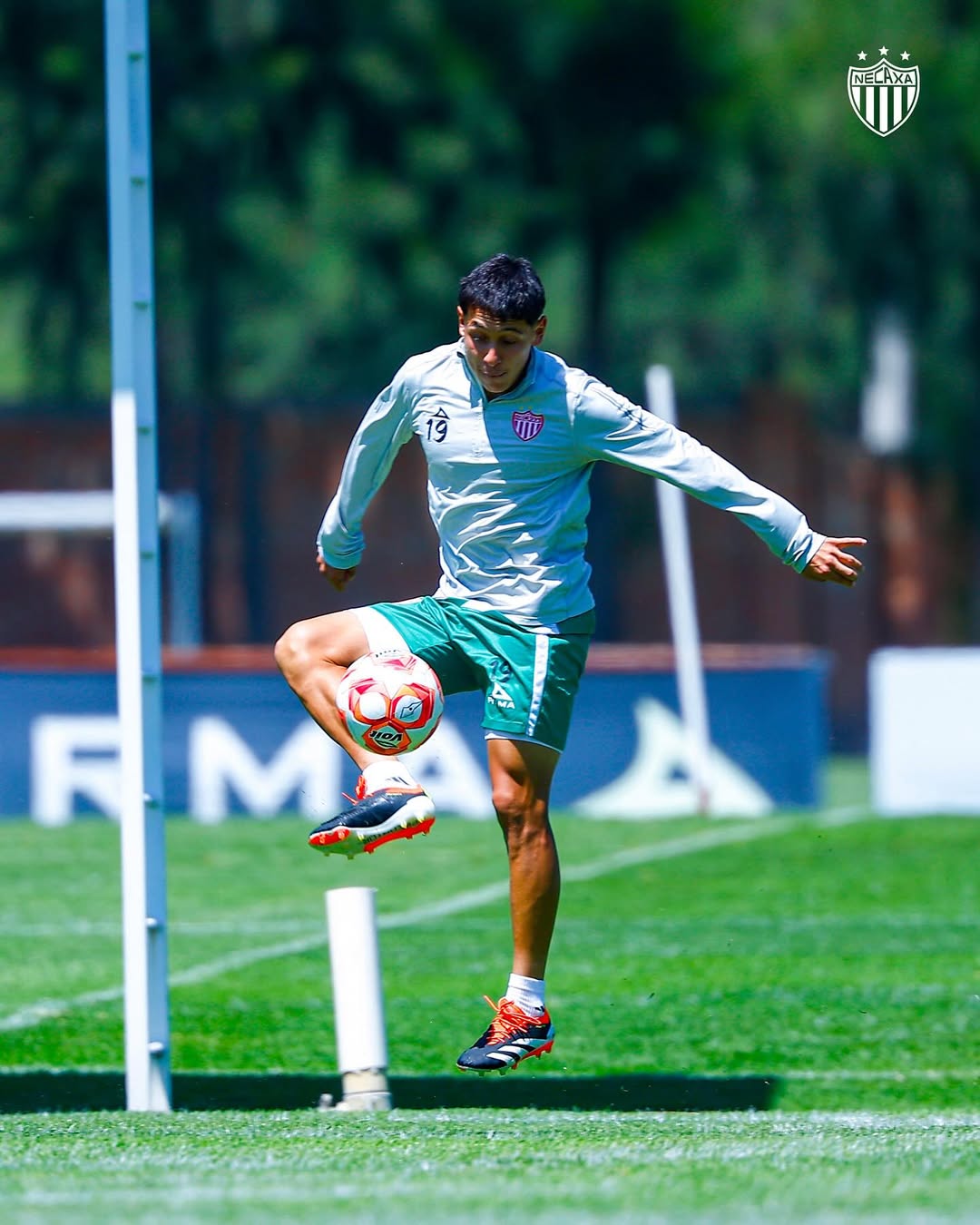 Sesi latihan Necaxa jelang laga menghadapi Pumas UNAM di pekan ke-4 Liga MX Apertura 2025.