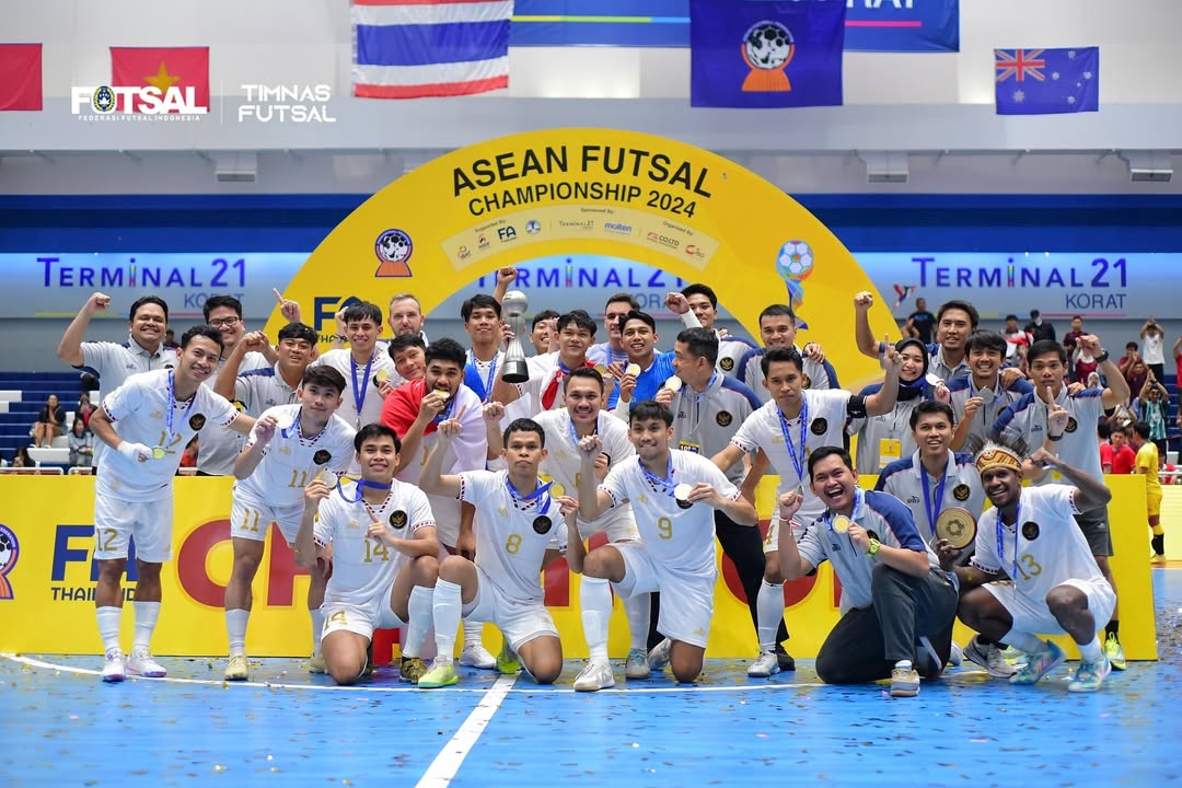 Indonesia Juara dan mengangkat piala ASEAN Futsal Championship 2024.