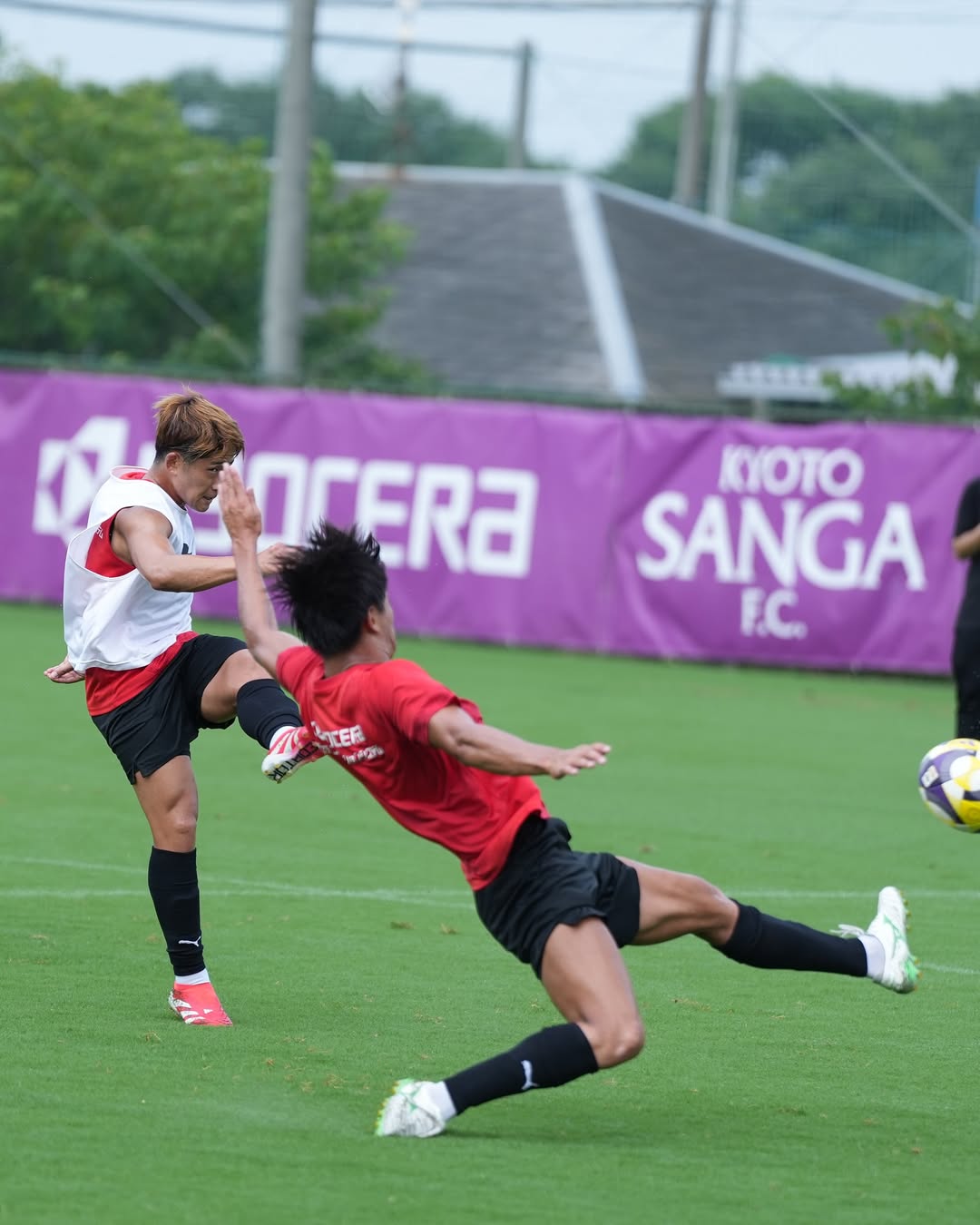 Sesi latihan Kyoto Sanga jelang laga menghadapi Tokyo Verdy di pekan ke-26 J1 League 2025.