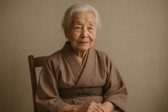 Seorang wanita di Jepang yang berumur 100 tahun.