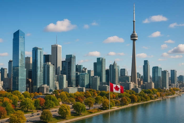 Pemandangan kota Toronto, Kanada.