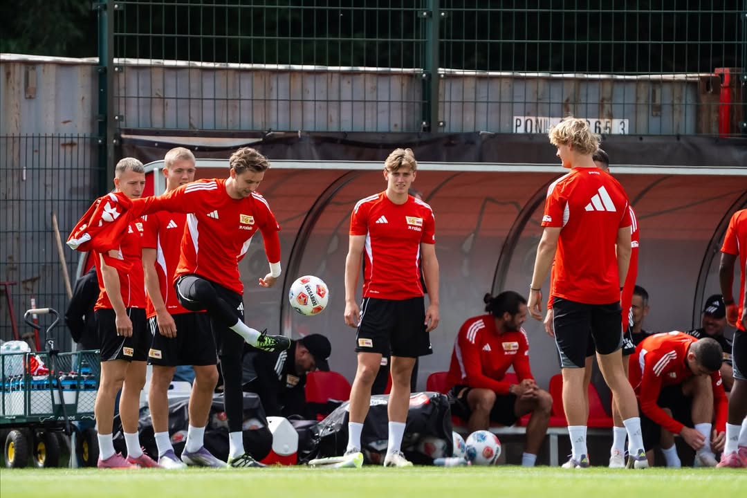 Sesi latihan Union Berlin jelang laga menghadapi Dortmund di pekan kedua Bundesliga 2025-26.