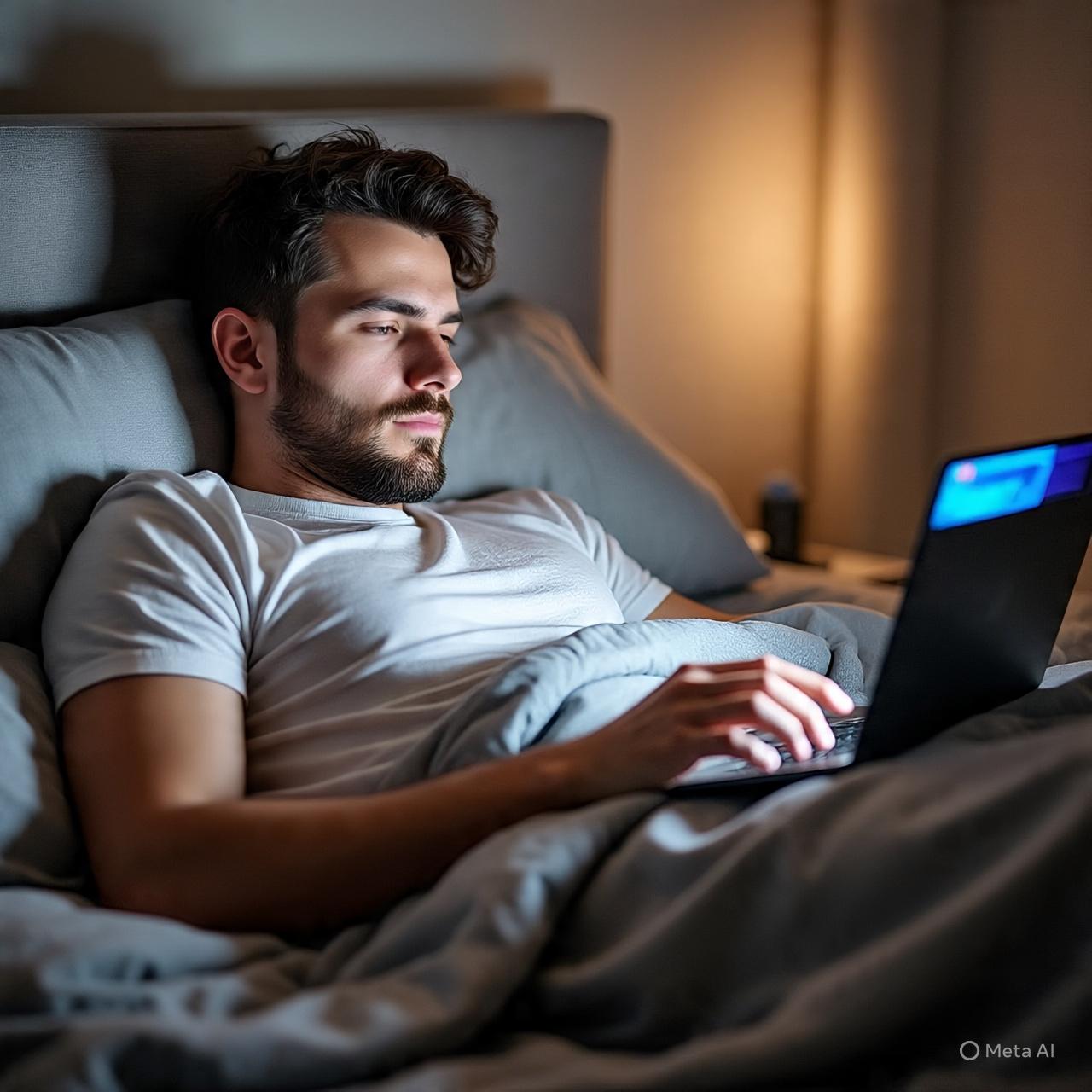 Seorang pria sedang FOMO dengan dunia trading.