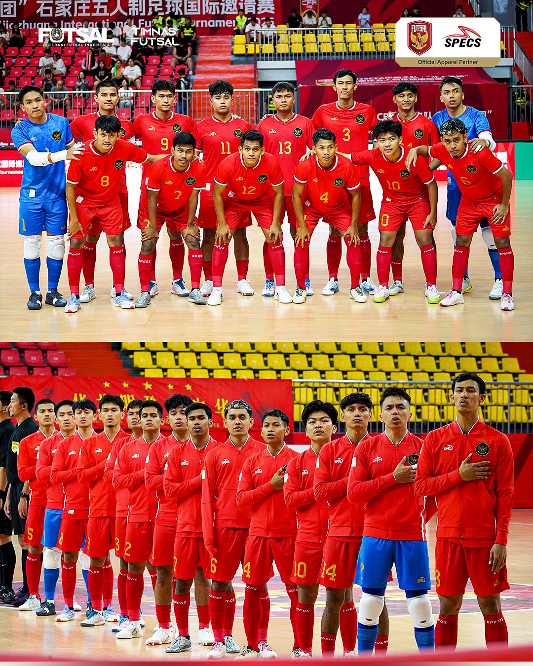 Squad Timnas Futsal Indonesia diajang CFA International Futsal Tournament 2025.