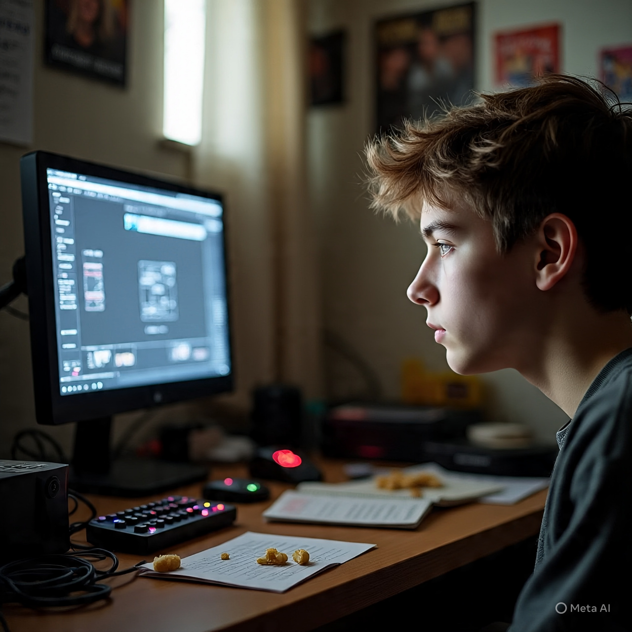 Seorang pria introvert yang memiliki hobi editing video.