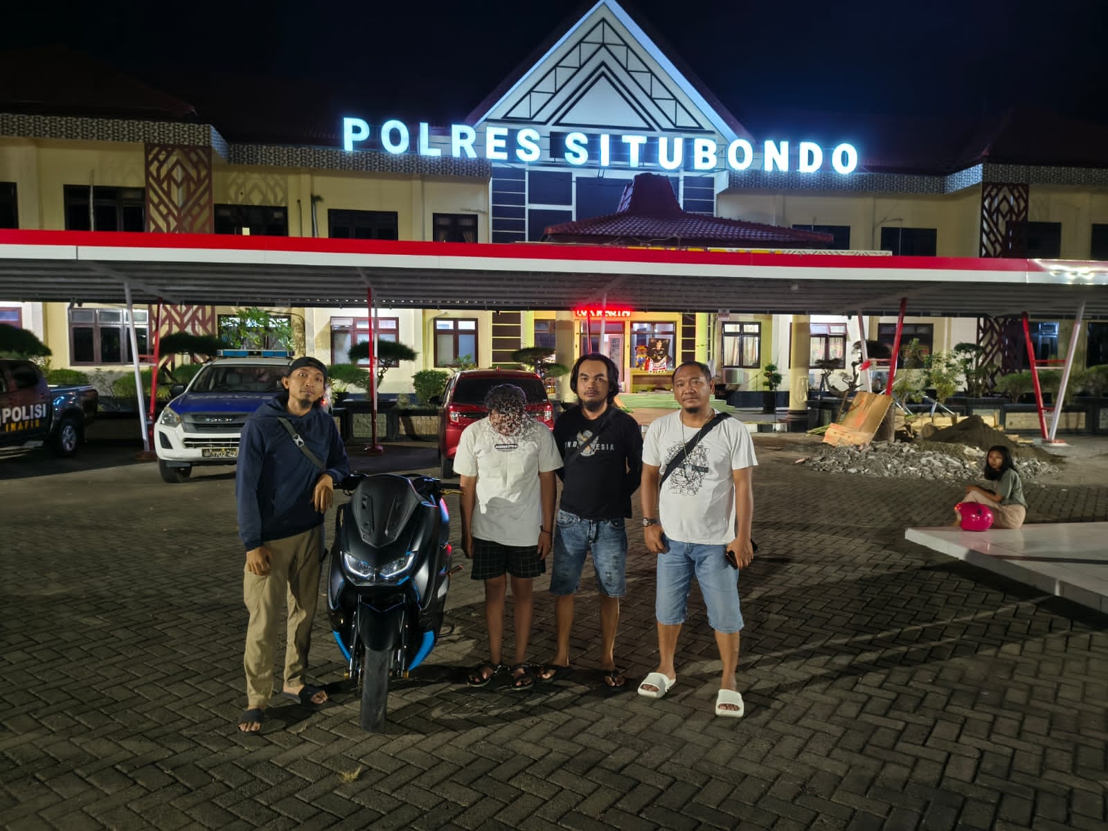 Pelaku curanmor yang diamankan/ doc Khoirul Rizal