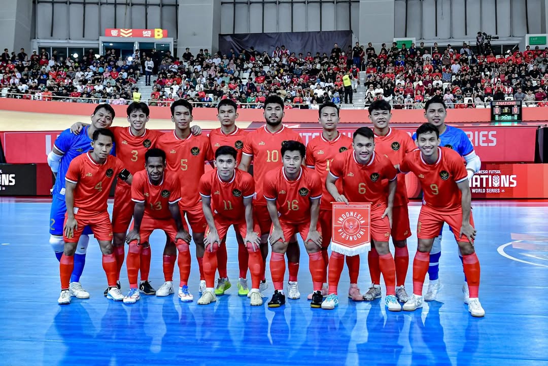 Squad timnas futsal Indonesia di 4NATIONS edisi pertama.