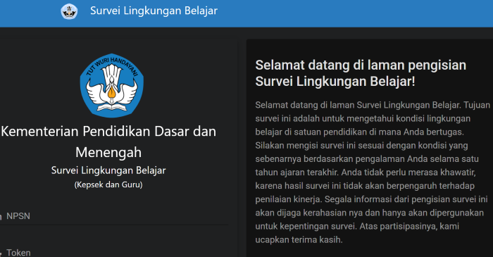 Survei Lingkungan Belajar 2025.