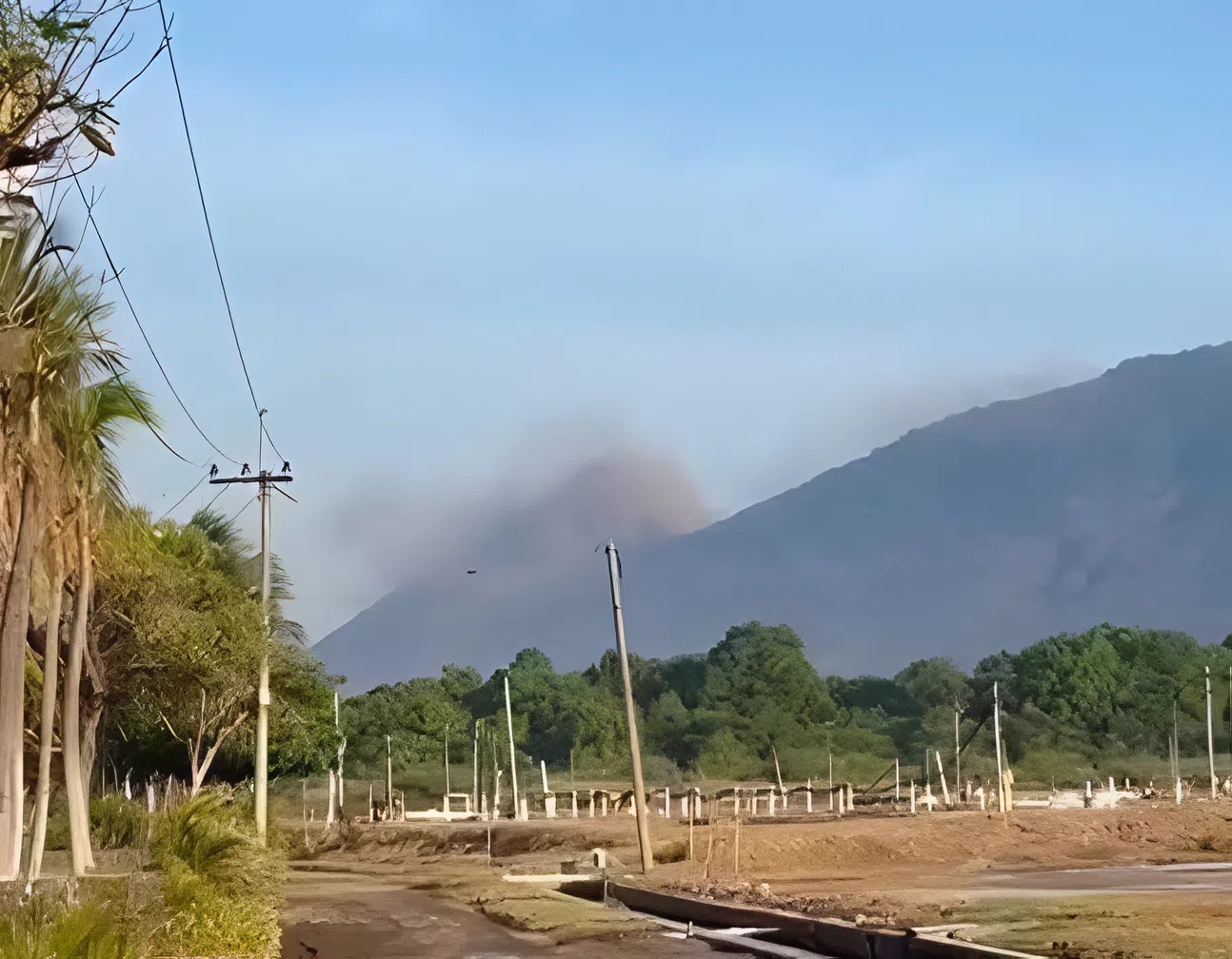 Gunung Baluran terlihat mengeluarkan kepulan asap/ Pos SAR Banyuwangi