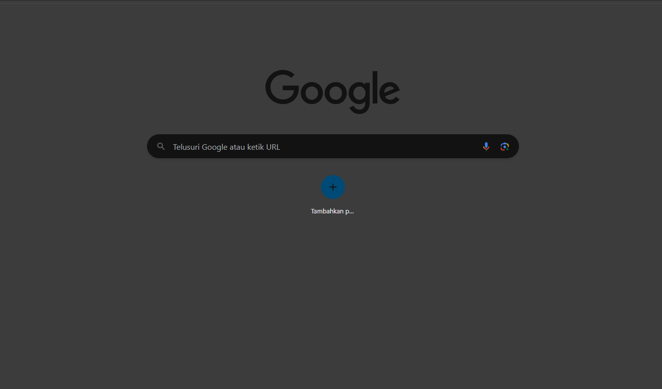 Tampilan Google Chrome.
