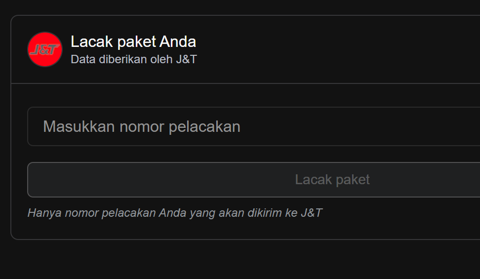 Cara lacak paket di J&T
