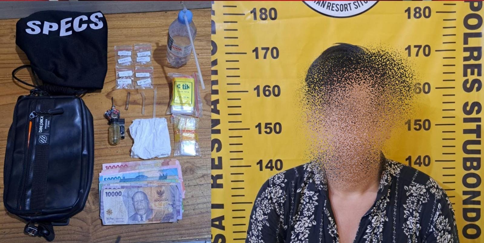 Pengedar Sabu ditangkap di Situbondo/ doc Khoirul Rizal