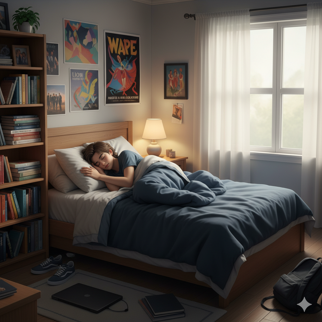 ILUSTRASI Pola tidur yang bisa mencegah stres.