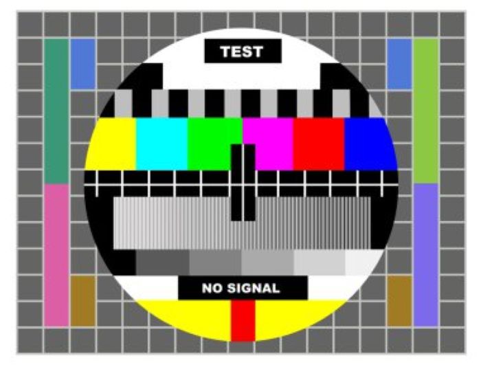 Color bars TV.