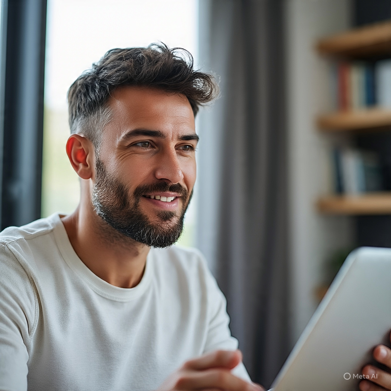 Ilustrasi seorang wanita sedang video call dengan pasangannya karena LDR.