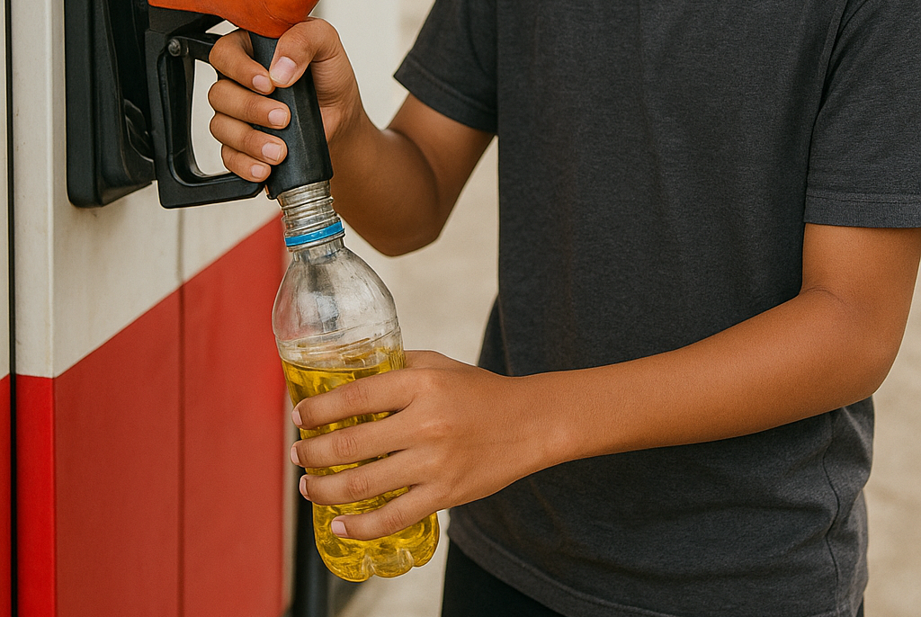 Ilustrasi BBM dalam botol.