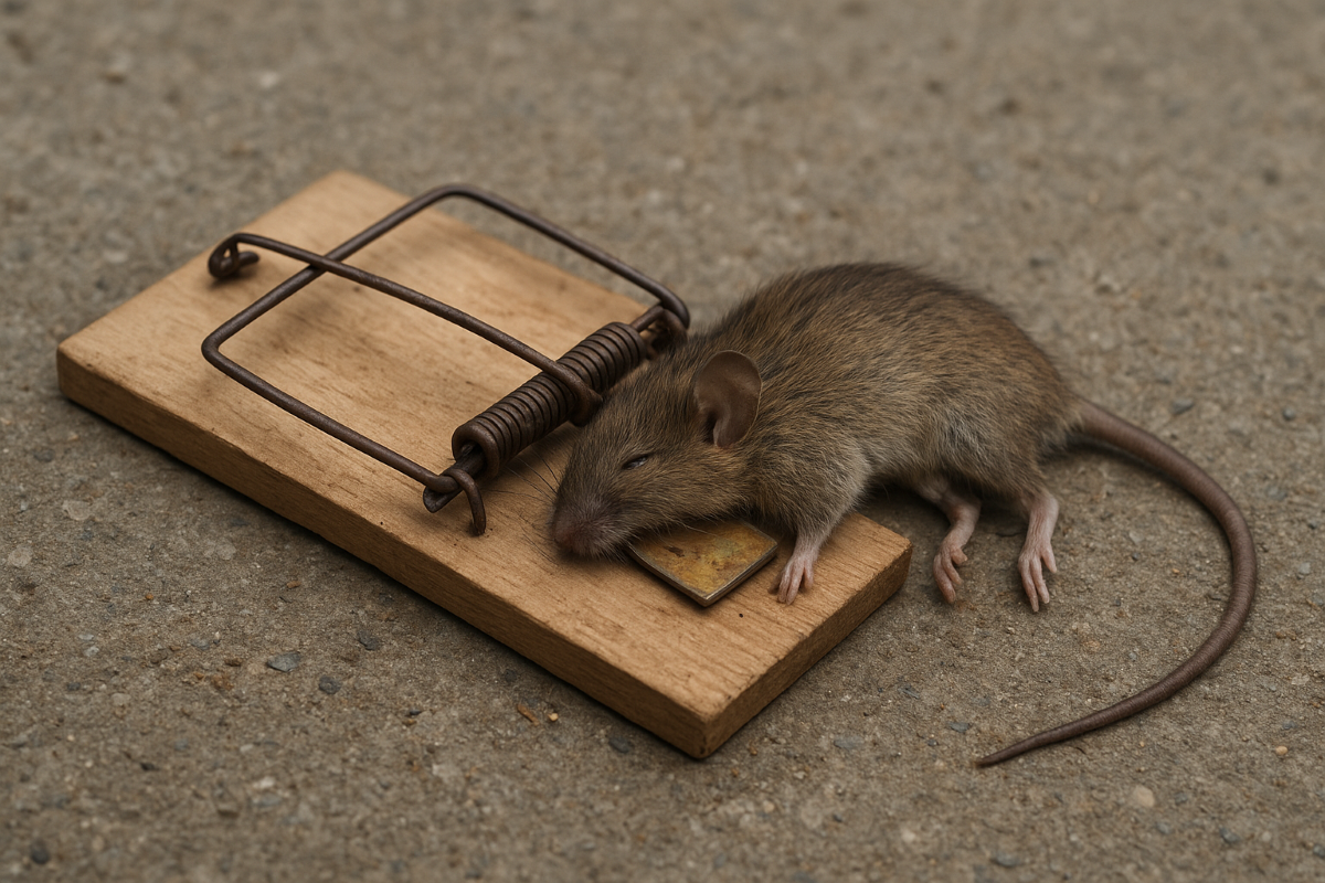 Ilustrasi jebakan tikus.