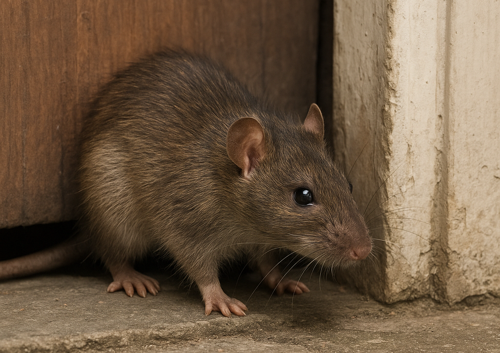 Ilustrasi tikus yang masuk kedalam rumah.