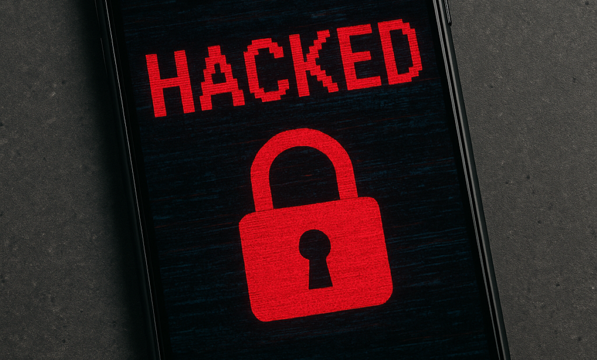 Ilustrasi ponsel di retas.