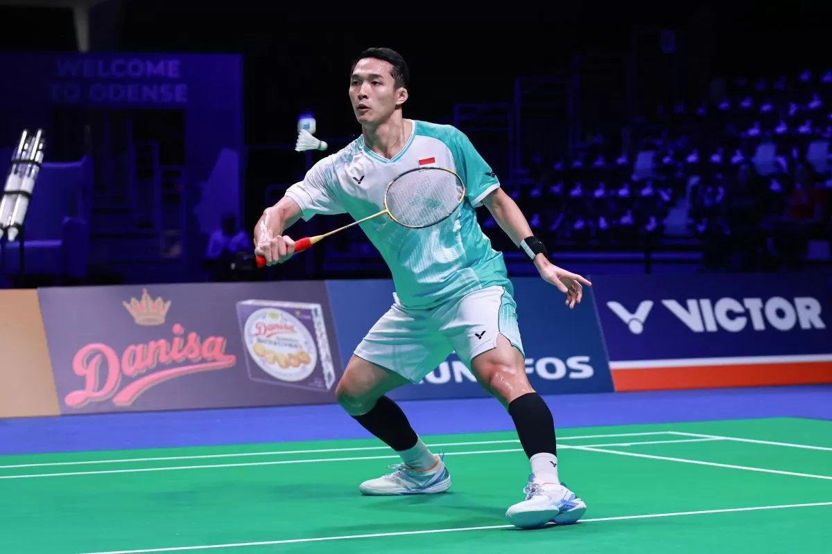 Jonatan Christie raih gelar juara di Hylo Open 2025 setelah mengalahkan Magnus Johannesen asal Denmark.