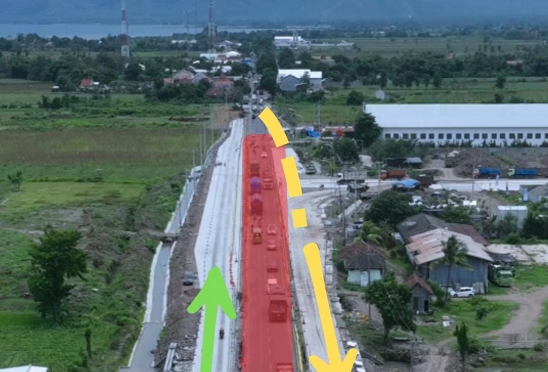 Daerah di sekitar tol Probowangi yang arus lalu lintasnya dialihkan/ ig @pp_probowangi3