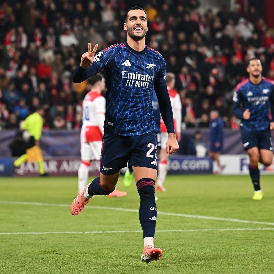 Arsenal berhasil toreh kemenangan atas Slavia Praha di Champions League 2025/2026 matchday keempat.
