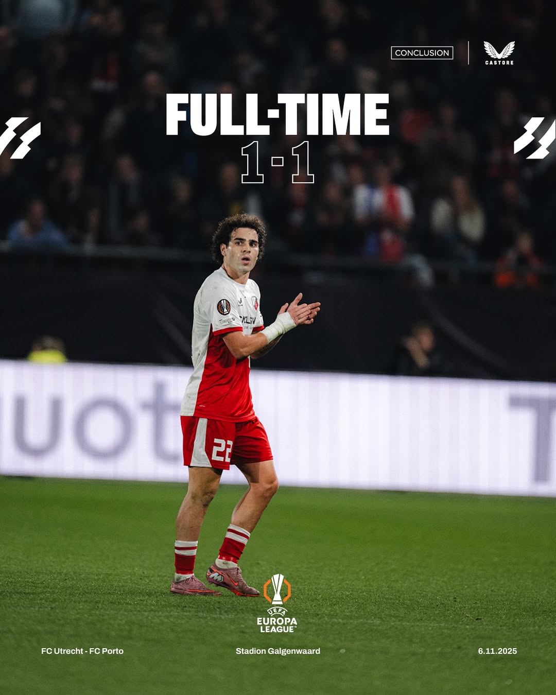 Ultrecht berhasil raih poin perdana saat imbang melawan Porto di EUFA Europa League 2025/26.