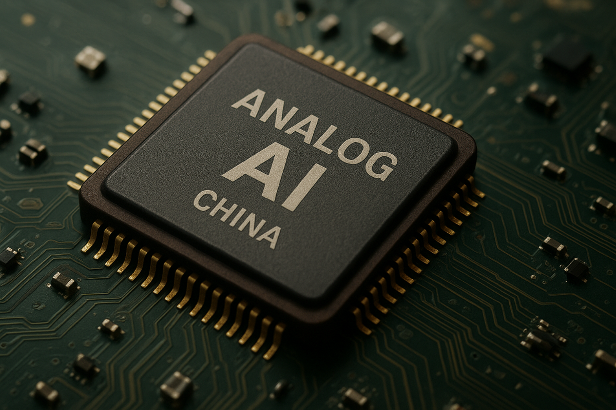 Ilustrasi Chip AI Analog buatan ilmuan China.