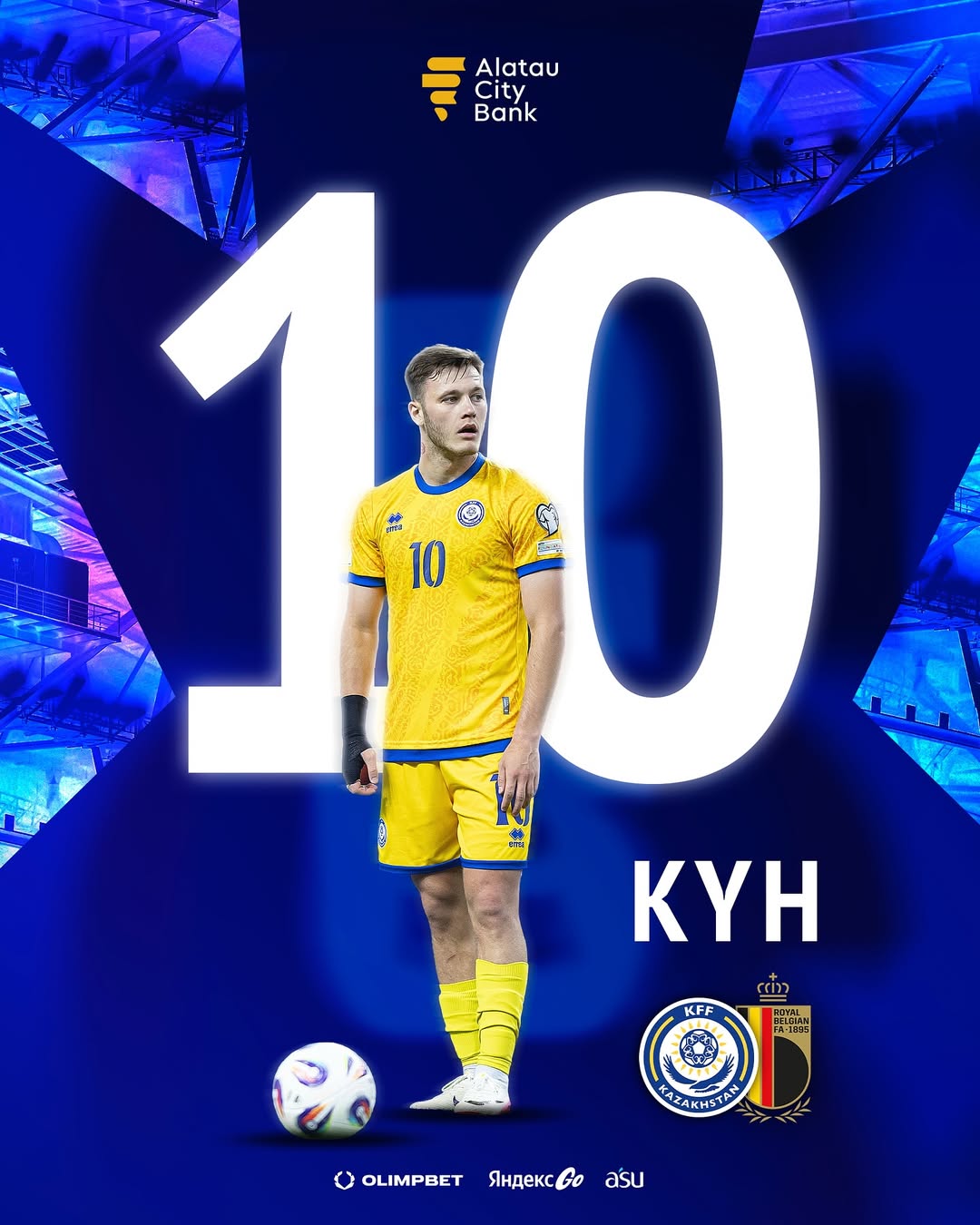 Punggawa Timnas Kazakhstan jelang laga menghadapi Belgia dalam Kualifikasi Piala Dunia 2026.