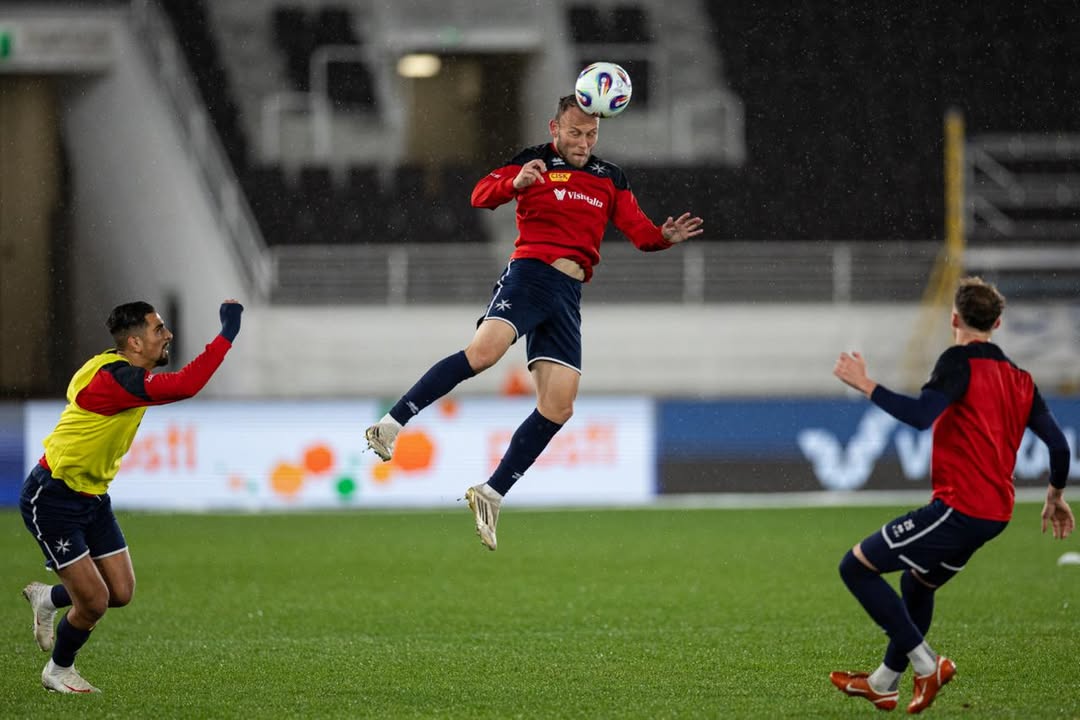 Sesi latihan Timnas Malta jelang laga menghadapi Finlandia dalam Kualifikasi Piala Dunia 2026.