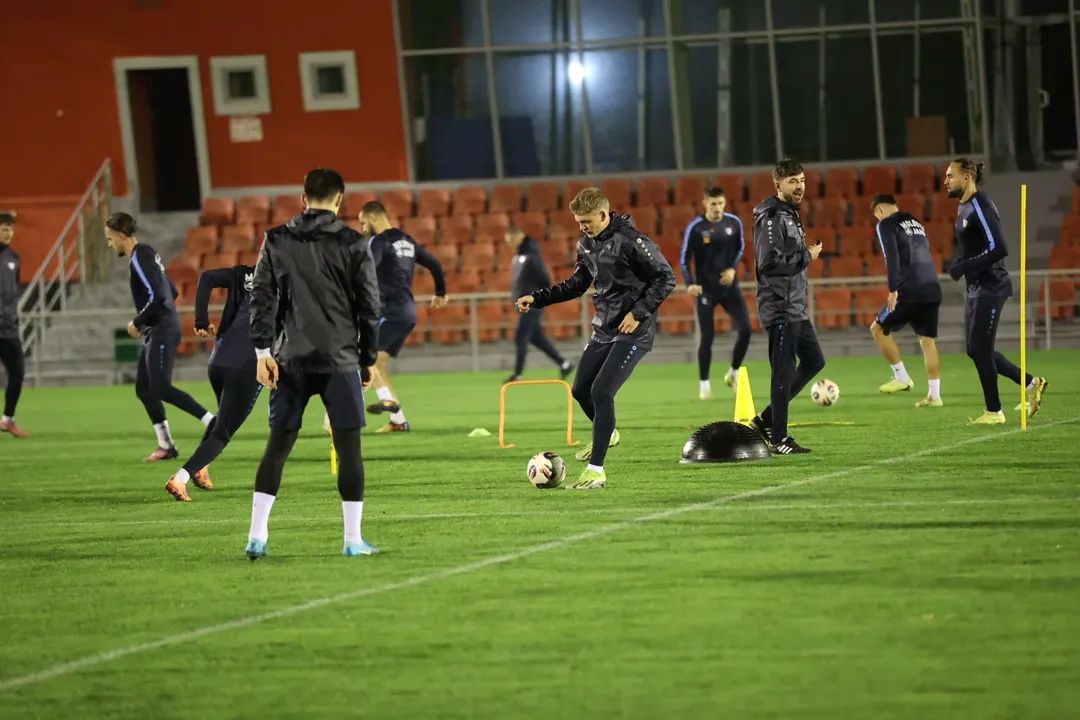 Sesi latihan Timnas Moldova jelang laga menghadapi Israel dalam Kualifikasi Piala Dunia 2026.