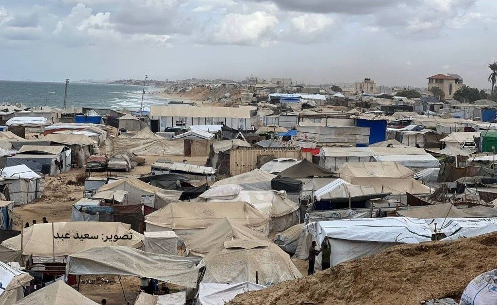 Camp pengungsian di Gaza terendam banjir (15/11).