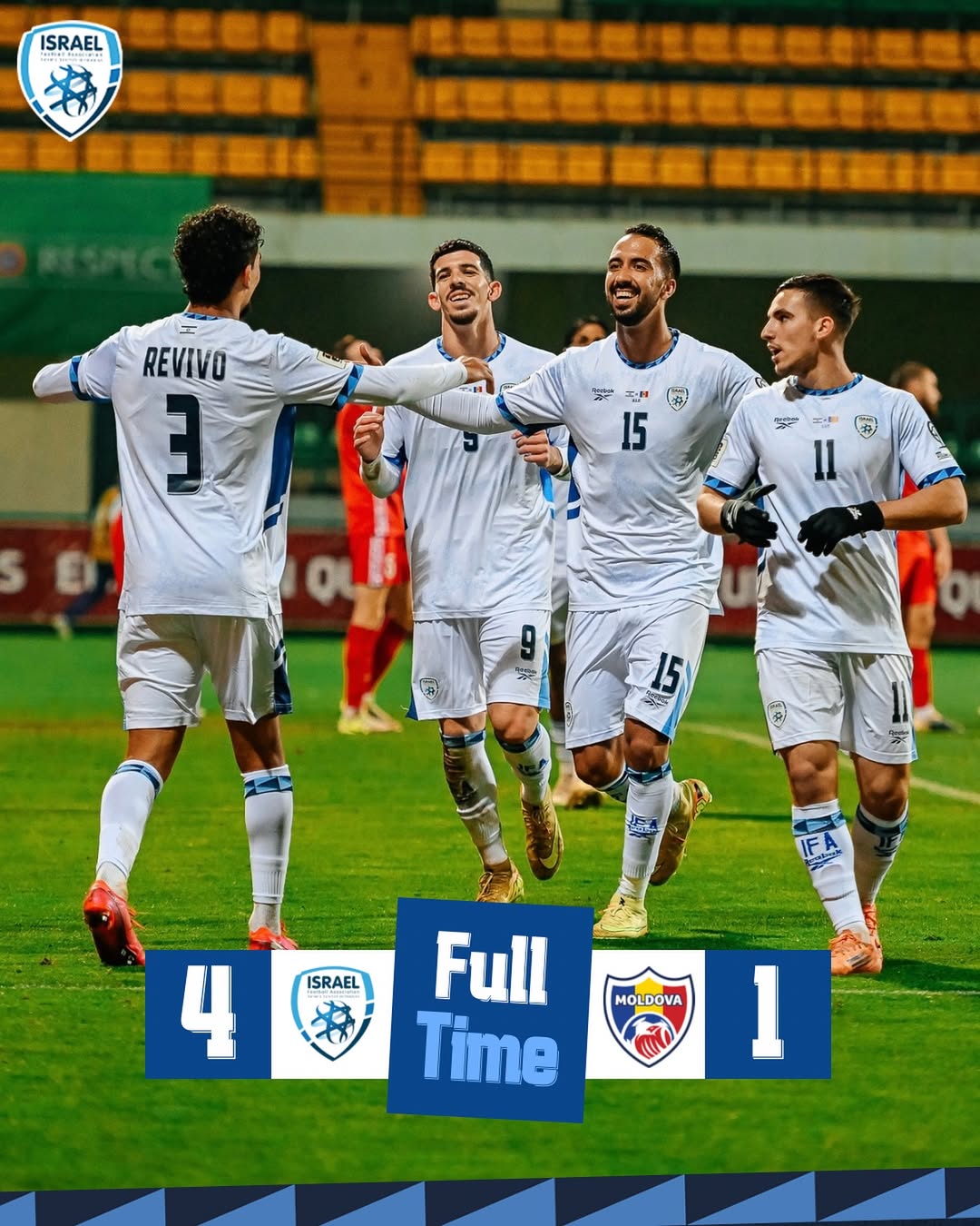 Israel berhasil libas Moldova dengan skor 4-1 dalam Kualifikasi Piala Dunia 2026.
