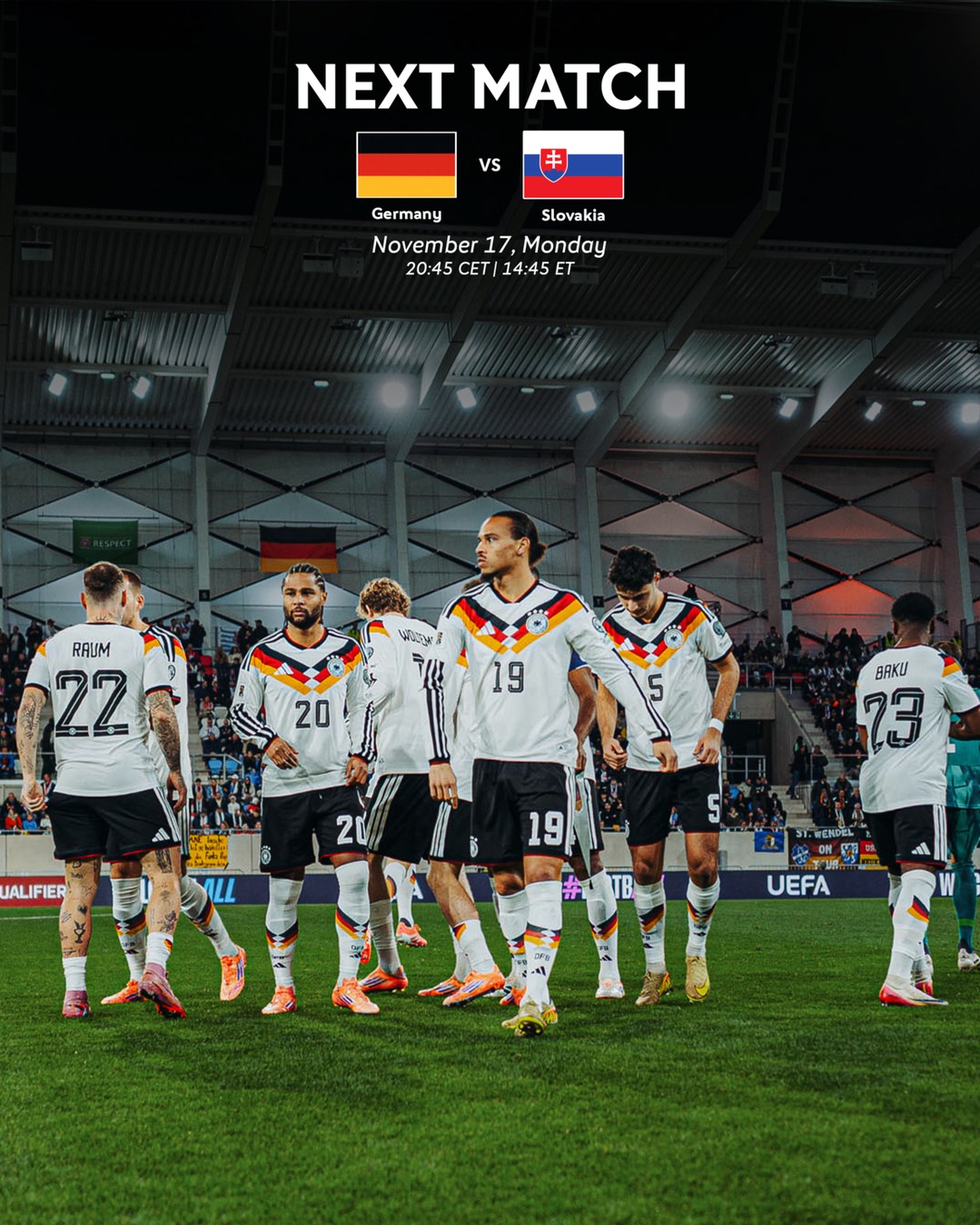 Timnas Jerman dan Slowakia akan berebut tiket otomatis ke Piala Dunia 2026.