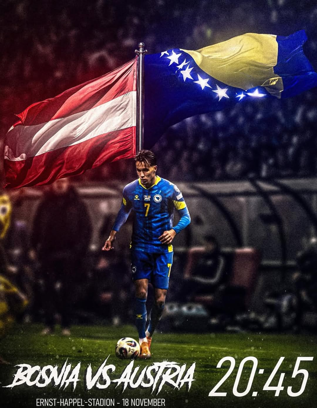 Timnas Bosnia akan bertandang ke markas Austria demi rebutkan Tiket Piala Dunia 2026.