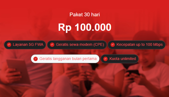 Cara daftar Internet Rakyat dari Surge.