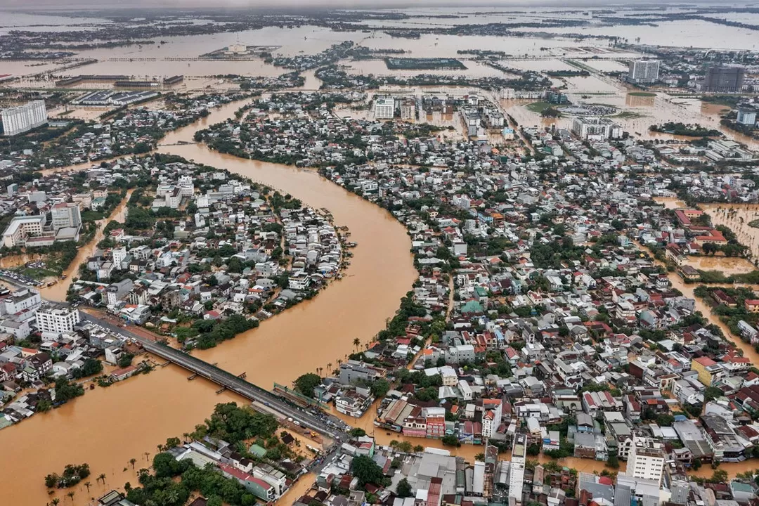 Ilustrasi Vietnam yang dilanda banjir.