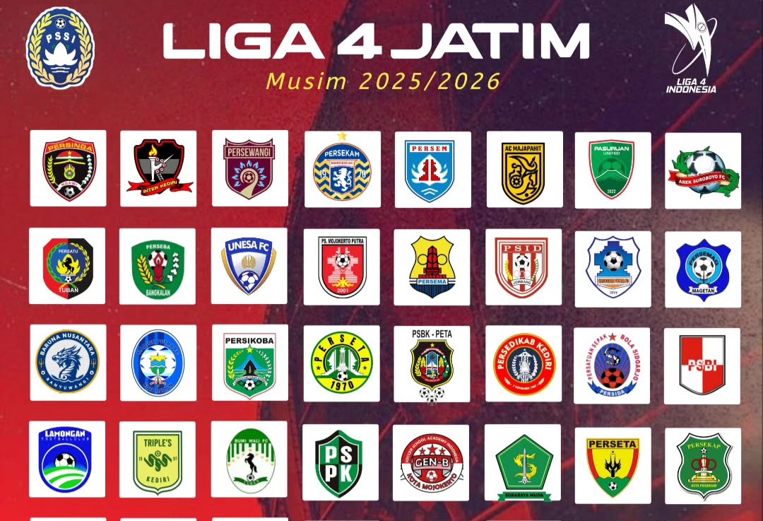 69 tim akan bertanding di Liga 4 Jawa Timur 2025/2026.